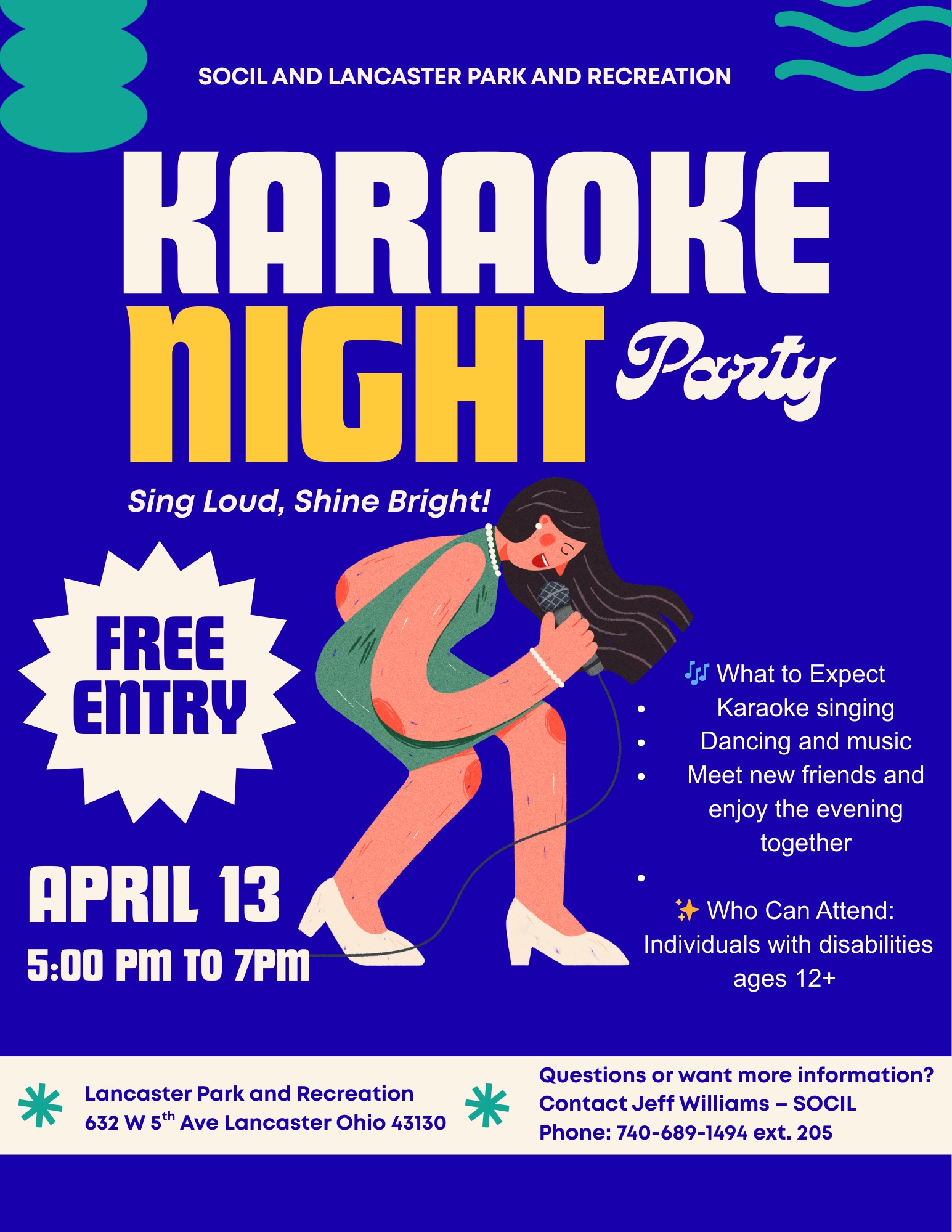 SOCIL AND LANCASTER PARK AND RECREATION ad