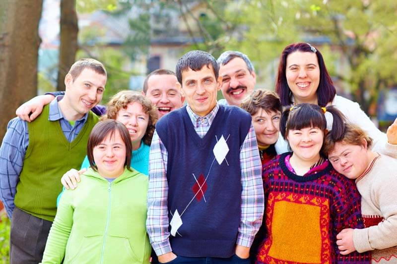 group of students posing for photo